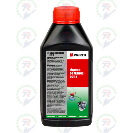 Líquido de Frenos WURTH DOT 4 500 ml - Rendimiento y Seguridad