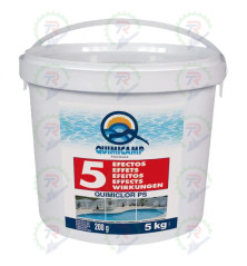 Quimiclor PS 5 Efectos 5 kg | Cloro Multifuncional para Piscinas