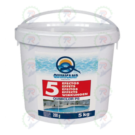 Quimiclor PS 5 Efectos 5 kg | Cloro Multifuncional para Piscinas