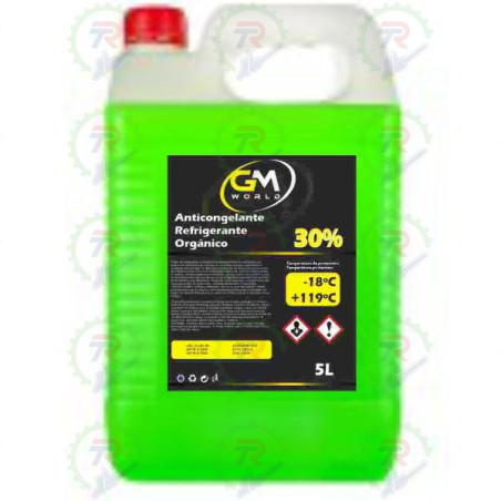 Anticongelante GM WORLD 30% ORG 5L – Refrigerante verde