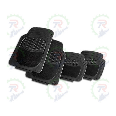 Alfombra Coche Goma Moqueta Lucca Universal 4 Piezas | Antideslizante