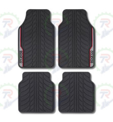 Alfombrillas Sparco F507 INTL Negras con Rojo – Juego Universal 4