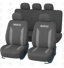 Fundas Sparco Sabbia Gris y Negro – Juego Universal 9 Piezas