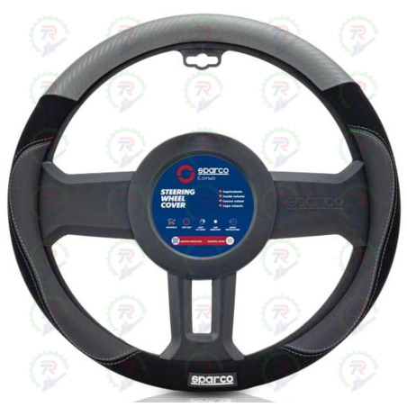 Funda Volante SPARCO S122 GRIS (SPCS122GR) – PVC Gris/Negro 37–38 cm