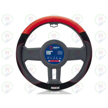 Funda de Volante Sparco Negro/Rojo | Comodidad y Estilo para tu Coche
