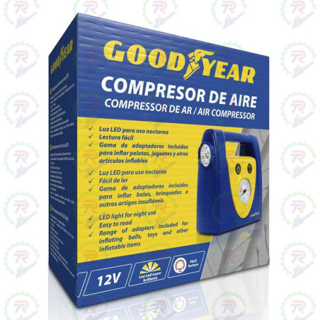 Compresor de Aire Goodyear 50 PSI 3.5 BAR | Portátil y fácil de usar