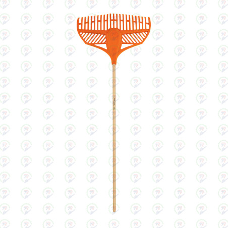 Escoba plástica flexible para jardín 23 dientes + mango 48"