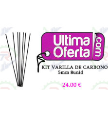 Varillas Carbono 5x350mm Kit 8