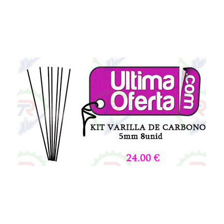 Varillas Carbono 5x350mm Kit 8